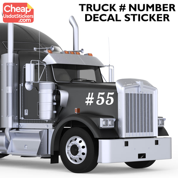truck number decal sticker