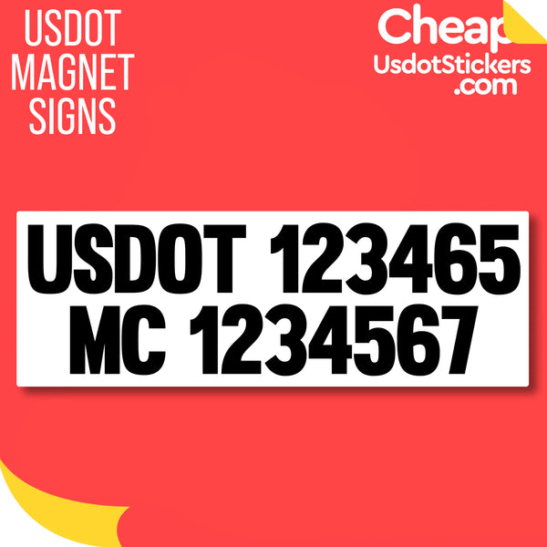 usdot & mc magnetic sign